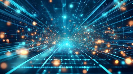 Abstract Digital Data Stream Visualization