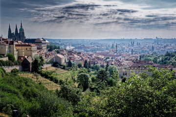 Obraz premium Prague Castle, Hradčany and Malá Strana districts. Czechia. 