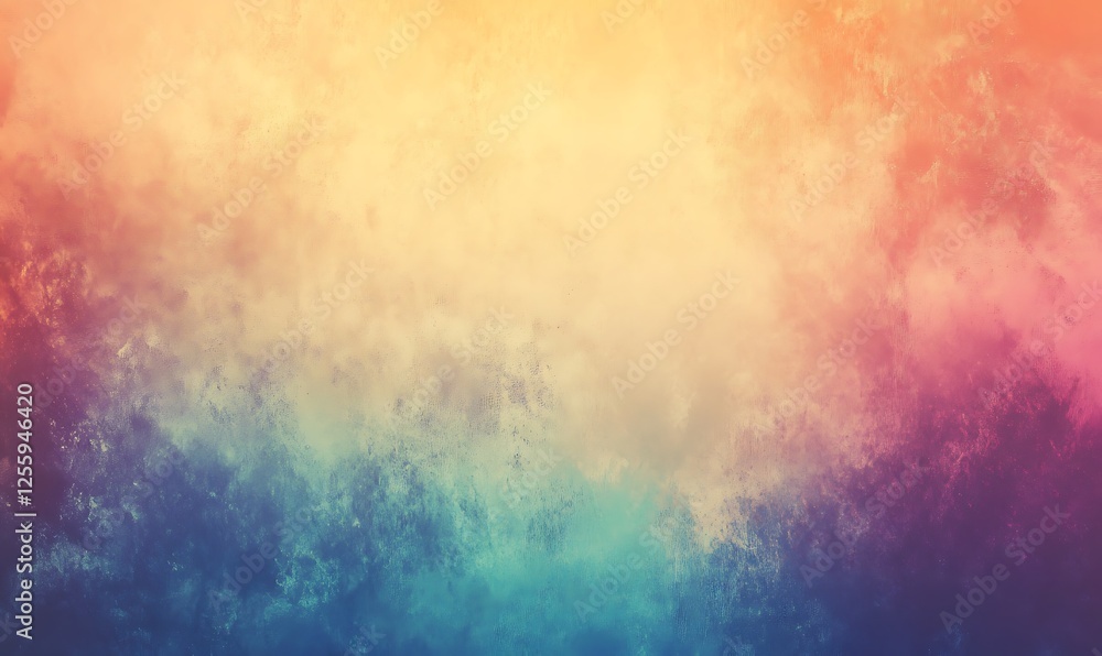 Aufkleber abstract warm pastel blurred grainy gradient background texture colorful digital grain noise effect 