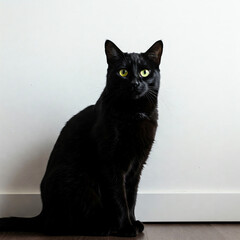 very beautiful black and red grey cat on isolated white background 