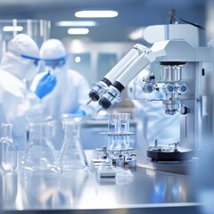 Innovative research techniques laboratory scientific study controlled environment close-up view advancing knowledge