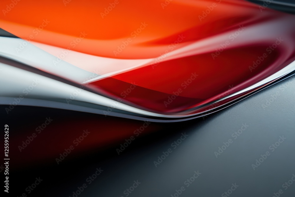 Poster sleek curves and vibrant hues of layered glass creating an artistic composition