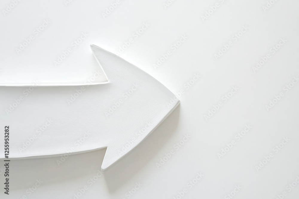 Aufkleber Directional arrow pointing to the right against a plain white background emphasizing simplicity and clarity in design