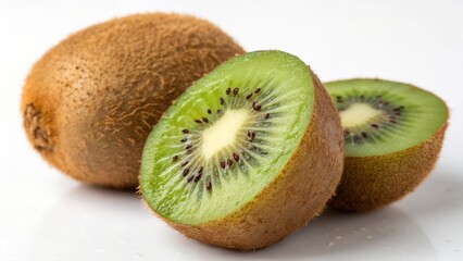 Fototapeta premium Kiwi Fruit on White Background