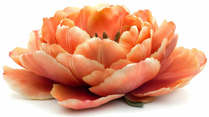 Photo - Peach Double Tulip Blossom Floral Nature Spring Petals Bloom