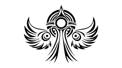wings tattoo design, tribal tattoo design