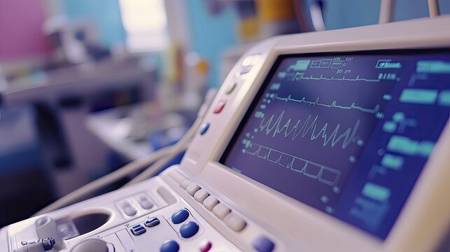 An ECG machine in use during a health check-up, highlighting modern technology's role in early diagnosis of heart conditions.