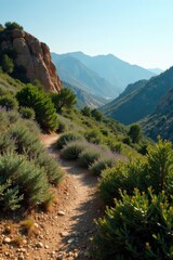 Dense Mediterranean scrub landscape with Vitex agnus castus, shrubs, botany, foliage