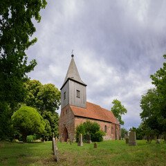 Fototapeta premium The small village church of Gross Zicker