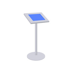 Tablet Stand, Exhibition Vector illustration Isolated