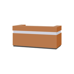 Reception Desk, Exhibition Vector illustration Isolated