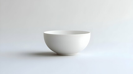 Photo Minimalist White Bowl on White Background
