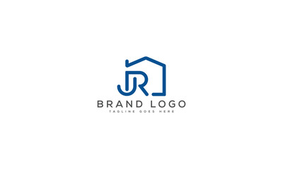 Fototapeta premium letter JR logo design vector template design for brand.
