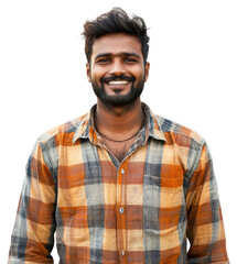 Obraz premium PNG Indian man smiling background portrait happy.