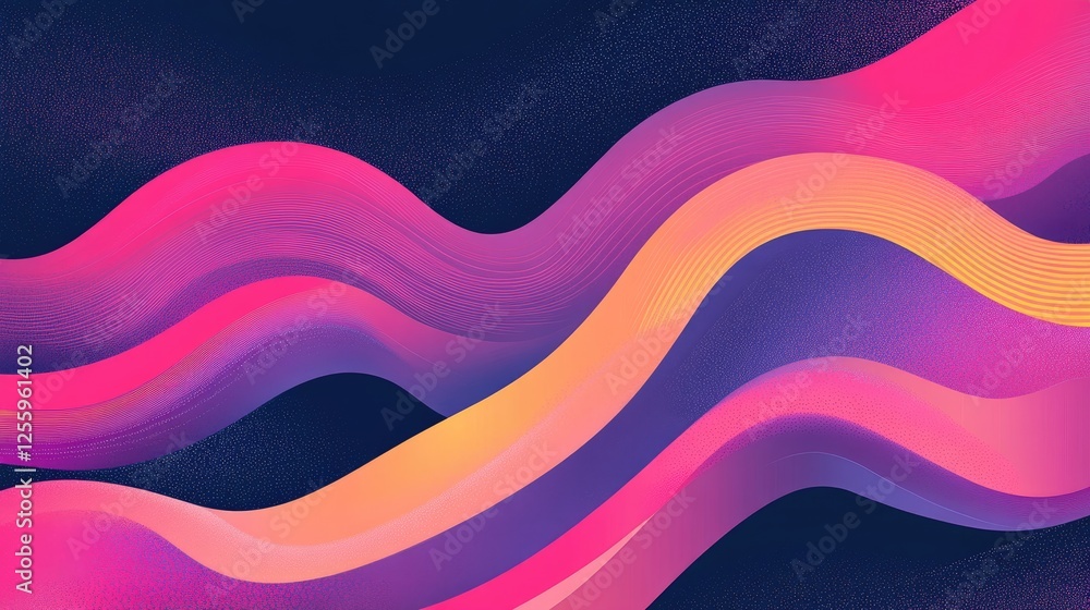 Aufkleber energetic abstract gradient transitioning from neon pink to deep purple with bold, sharp angles.