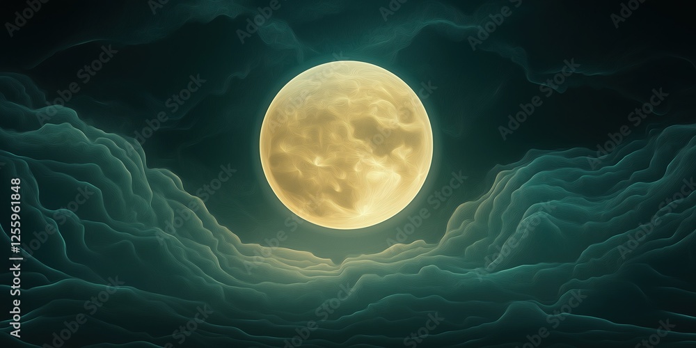 Canvas Prints pixelated image of a full moon in the sky