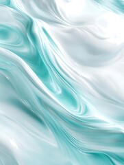 Obraz premium Elegant Teal and White Abstract Swirls for Modern Backgrounds and Designs