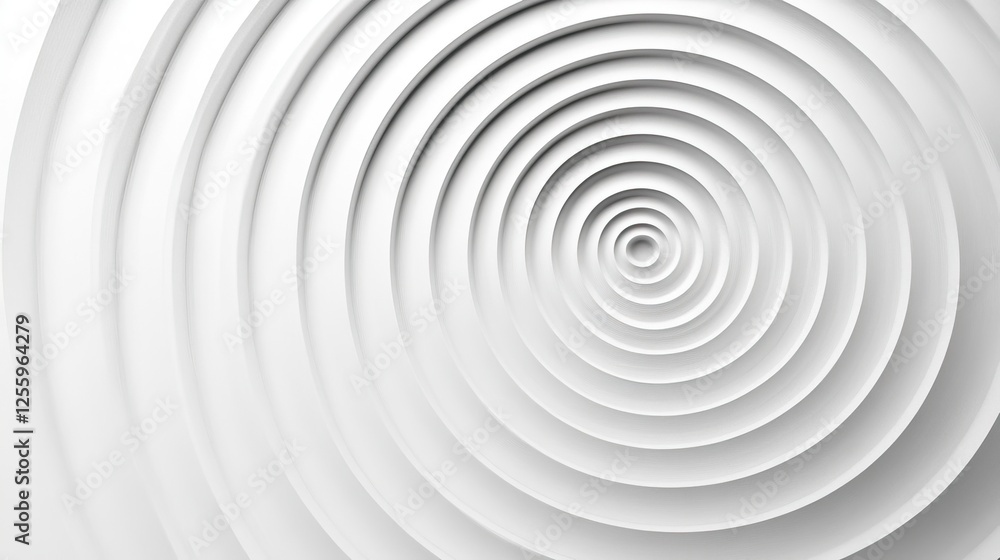 Poster monochrome circular patterns intersecting to create a smooth, minimalist background