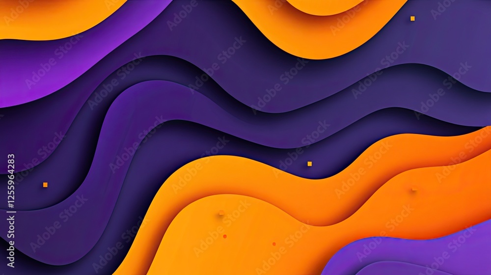 Poster modern smooth gradient with bright orange transitioning into deep purple, ideal for tech or web inte