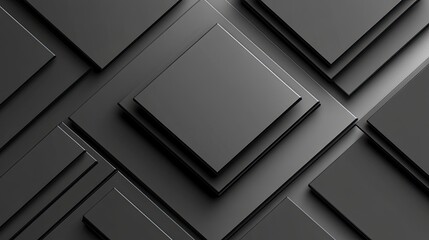 Fototapeta premium Overlapping squares and rectangles with subtle gradients, a minimalist background design.