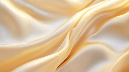 Obraz premium Elegant Golden Silk Drapery: A Luxurious Textured Fabric Background