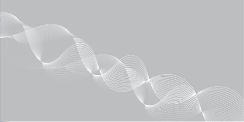 Abstract wave blend lines on transparent background. Design for banner, wallpaper, background and many more. Undulate Grey Wave Swirl, frequency sound wave, twisted curve lines with blend effect.	

