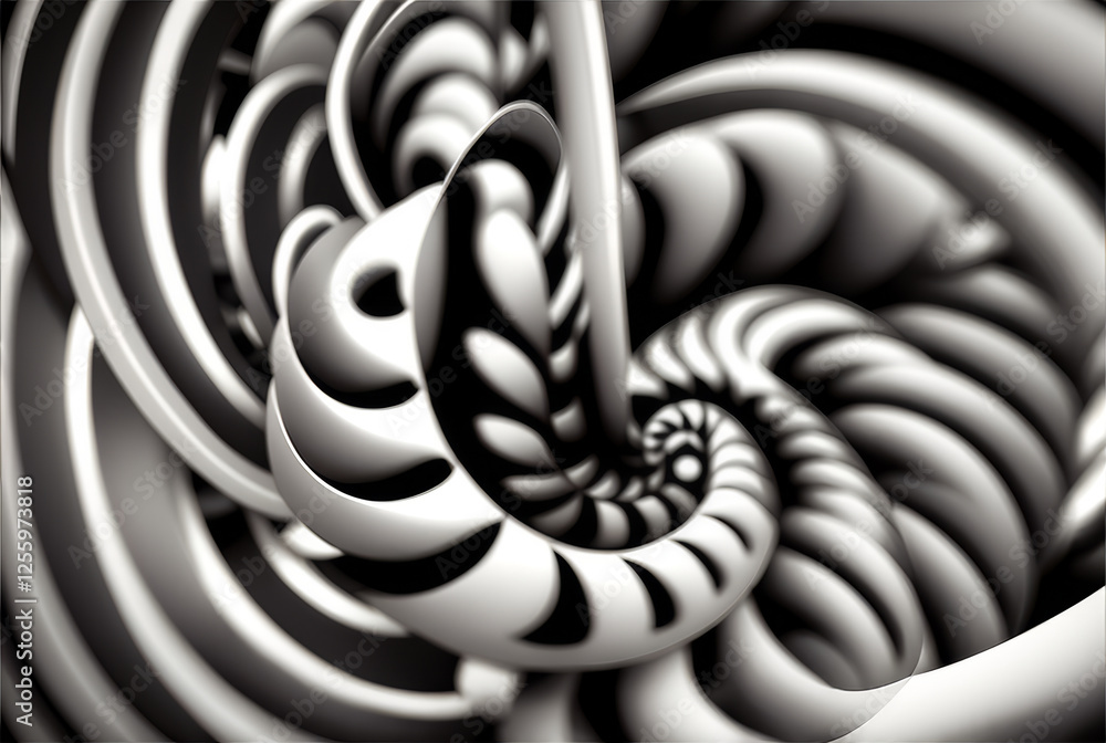 Poster intricate topaz abstract art displaying swirling patterns and shapes