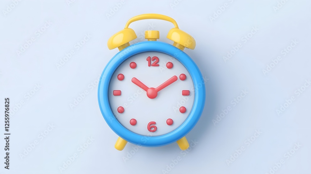 Aufkleber 3d stopwatch icon with glowing timer on clean white background for efficiency and productivity
