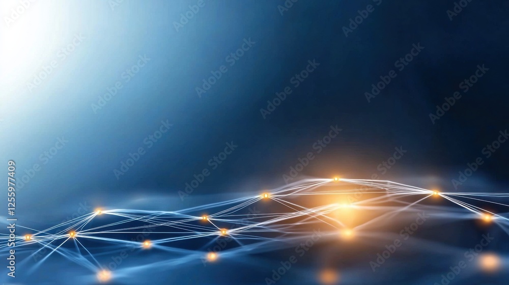 Poster abstract network lines in soft background