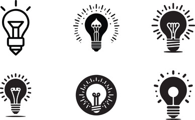 set of light bulb icon