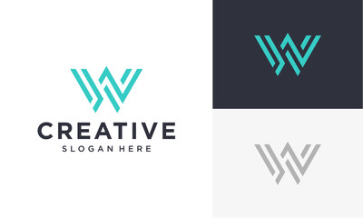 initial w vector logo	