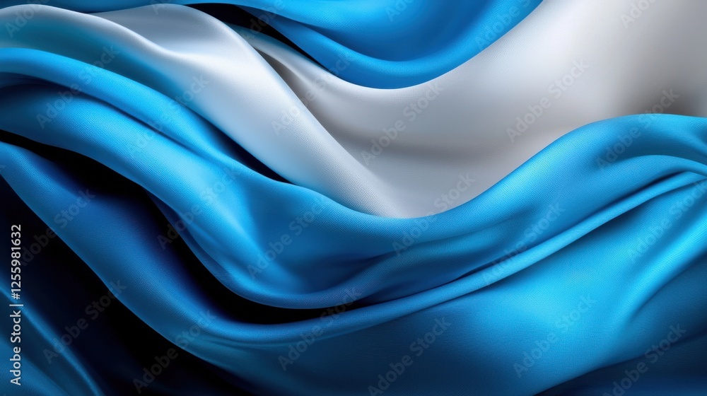 Poster elegant flowing waves with smooth gradient