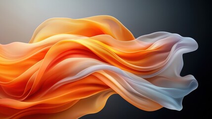 Obraz premium Abstract Fiery Wave with Orange and Red Gradients