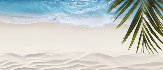 Tropical Paradise: White Sand Beach and Blue Waves