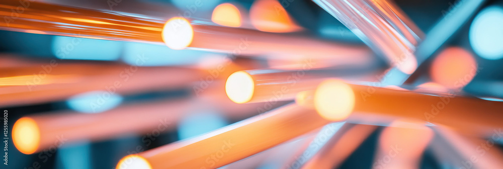 Poster intersecting illuminated cylinders