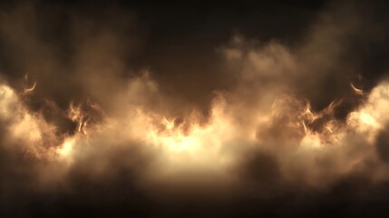 Fototapeta premium Golden cloudscape, sunset, atmospheric, background