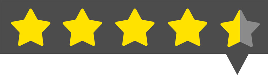 4,5 star rating icon