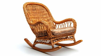 Photo Wicker Rocking Chair, Furniture, Comfort, Relaxation, Home Decor, Vintage