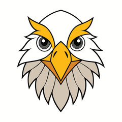 Intricate zentangle eagle face with detailed patterns, bold lines, and striking symmetry, showcasing the eagle's fierce eyes and majestic features in artistic style.