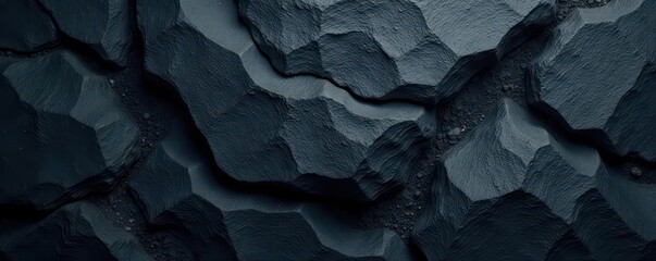 Rough, dark basalt texture  Deep crevices, matte finish ,  uneven,  detail