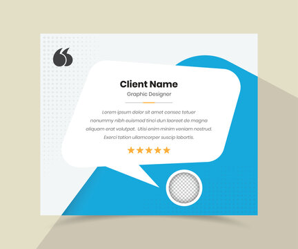Client feedback or customer review social media testimonial post template design