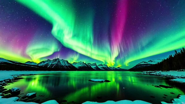 Aurora Borealis, or better known as the Northern Lights, is an amazing natural phenomenon in the form of colorful rays of light in the night sky.