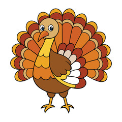 Intricate zentangle turkey design with detailed patterns and bold lines, showcasing elegant feathers and artistic flair, perfect for coloring and creative expression.