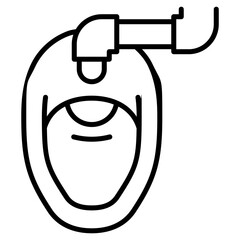 squad toilet icon. home appliance icon line style. perfect use for logo, presentation, website, and more. modern icon design outline style