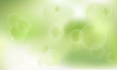 Abstract Light Green Background with Golden Bokeh