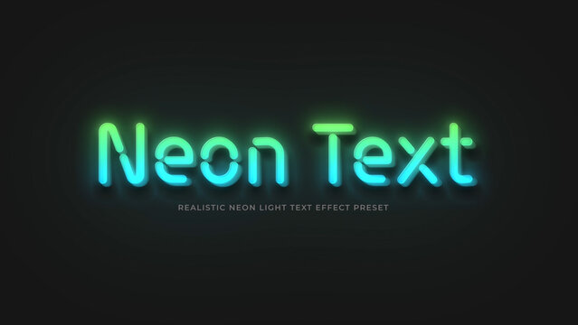 Realistic Neon Light Text Effect Preset