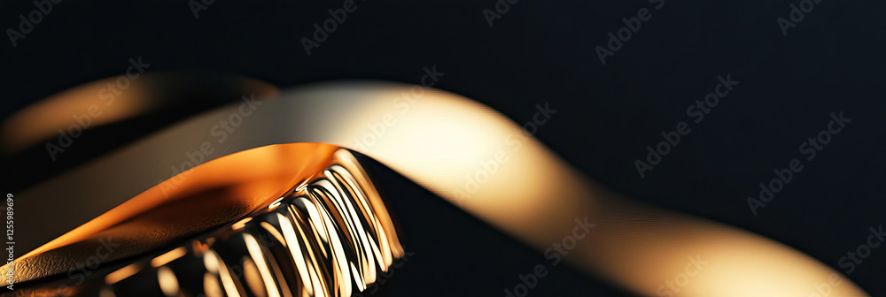 Poster close-up of gold-colored object with textured edge