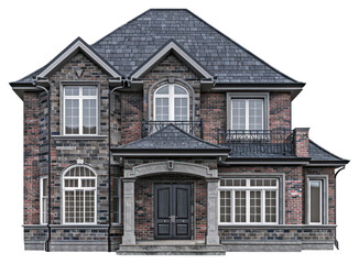 Fototapeta premium Elegant brick two-story house