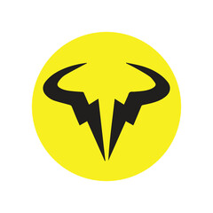 Bull head logo designs icon vector