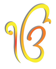 vector illustration of a ekonkar 